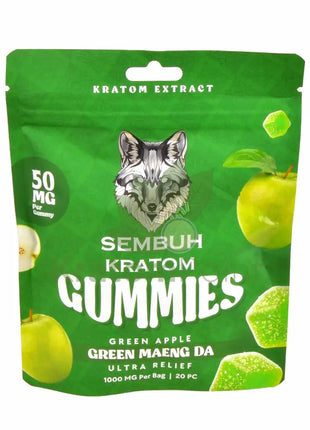 Sembuh Kratom Gummies Green Apple (Green Maeng Da) Ultra Relief 20 count