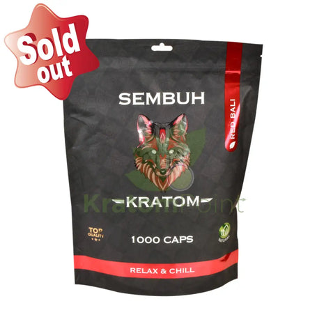Sembuh Red Bali Kratom Capsules 1000 Count