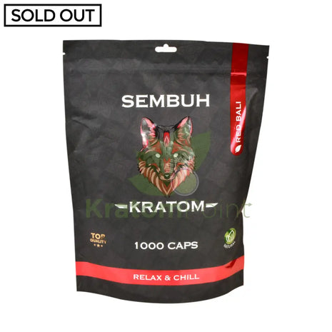 Sembuh Red Bali Kratom Capsules 1000 Count