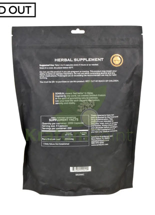 Sembuh Red Bali Kratom Capsules 1000 Count