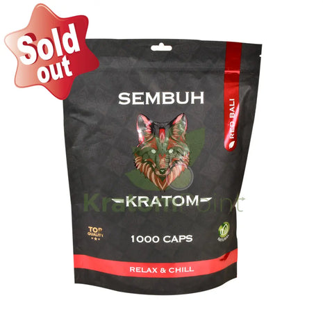 Sembuh Red Bali Kratom Capsules 1000 Count