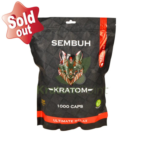 Sembuh Red Maeng Da Kratom Capsules 1000 Count