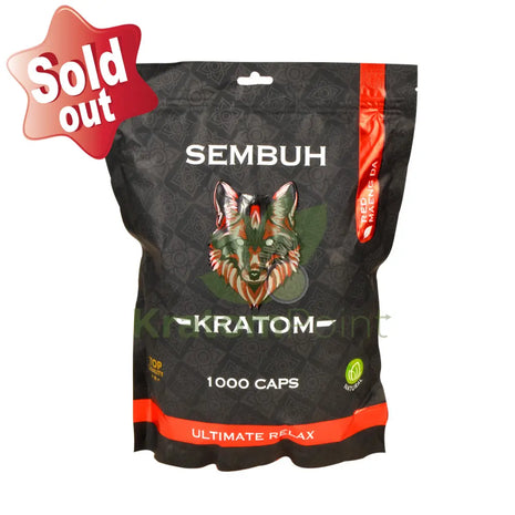 Sembuh Red Maeng Da Kratom Capsules 1000 Count