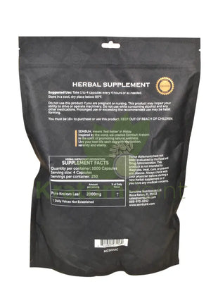 Sembuh White Maeng Da Kratom Capsules 1000 Count