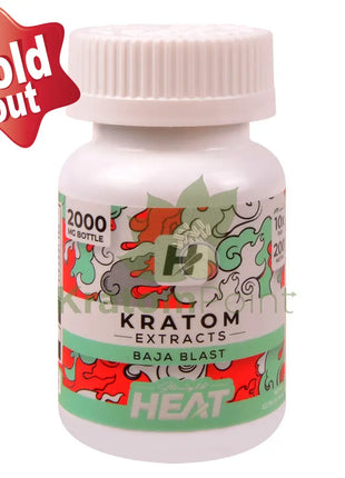 Straight Heat Baja Blast Kratom Extract 200mg Tablets 10ct