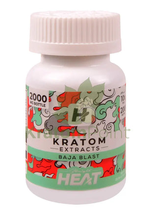 Straight Heat Baja Blast Kratom Extract 200mg Tablets 10ct