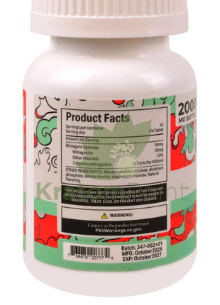 Straight Heat Baja Blast Kratom Extract 200mg Tablets 10ct