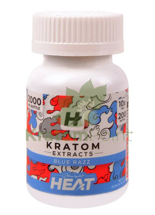 Straight Heat Blue Razz Kratom Extract 200mg Tablets 10ct