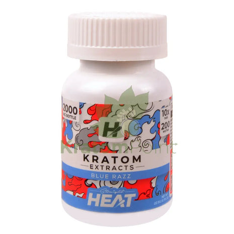 Straight Heat Blue Razz Kratom Extract 200mg Tablets 10ct