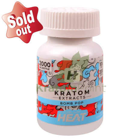 Straight Heat Bomb Pop Kratom Extract 200mg Tablets 10ct