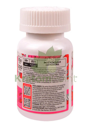 Straight Heat Pink Lemonade Kratom Extract 200mg Tablets 10ct