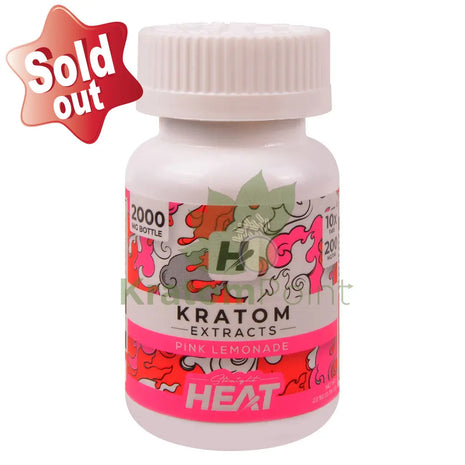 Straight Heat Pink Lemonade Kratom Extract 200mg Tablets 10ct