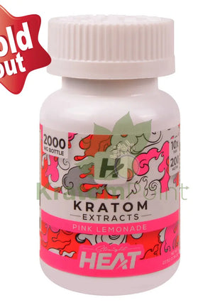 Straight Heat Pink Lemonade Kratom Extract 200mg Tablets 10ct