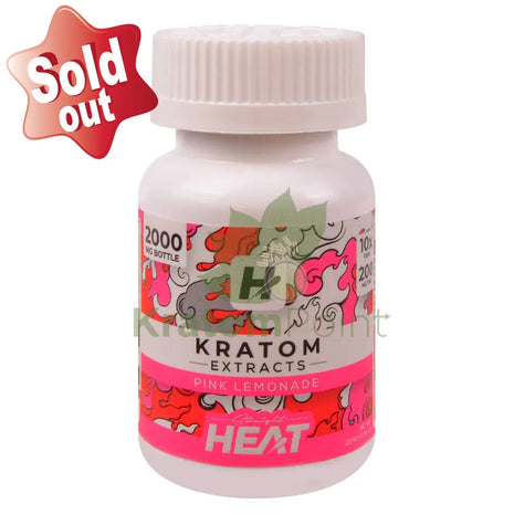 Straight Heat Pink Lemonade Kratom Extract 200mg Tablets 10ct
