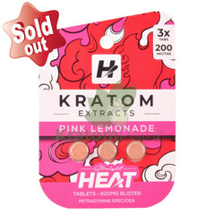 Straight Heat Pink Lemonade Kratom Extract 200mg Tablets 3ct