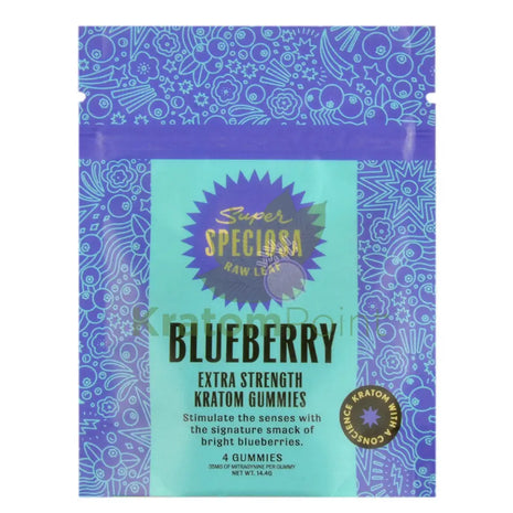 Super Speciosa Extra Strength Blueberry Kratom Gummies 4 Count