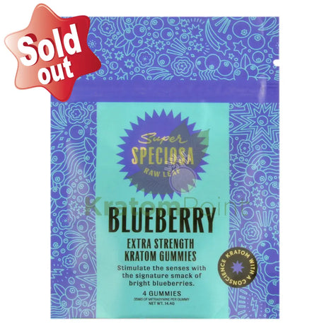 Super Speciosa Extra Strength Blueberry Kratom Gummies 4 Count