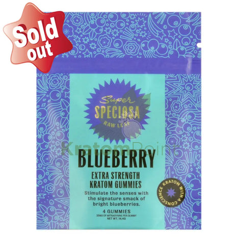 Super Speciosa Extra Strength Blueberry Kratom Gummies 4 Count