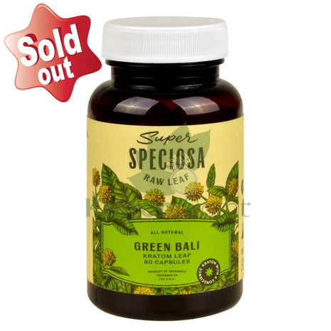 Super Speciosa Green Bali Kratom Capsules 60 Capsules