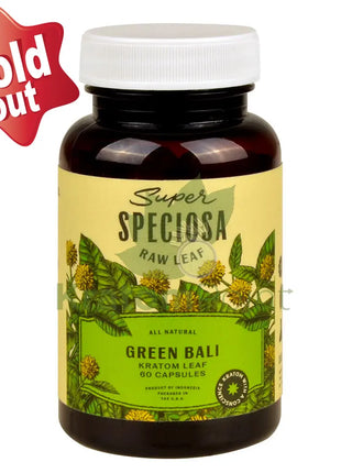 Super Speciosa Green Bali Kratom Capsules 60 Capsules