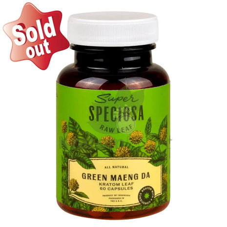 Super Speciosa Green Maeng Da Kratom Capsules 60 Count