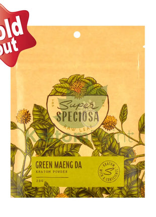 Super Speciosa Green Maeng Da Raw Leaf Kratom Powder 20g