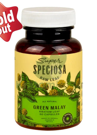 Super Speciosa Green Malay Kratom Capsules 60 Capsules