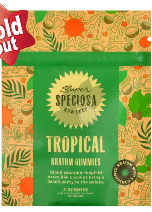 Super Speciosa Tropical Kratom Gummies 4 Count