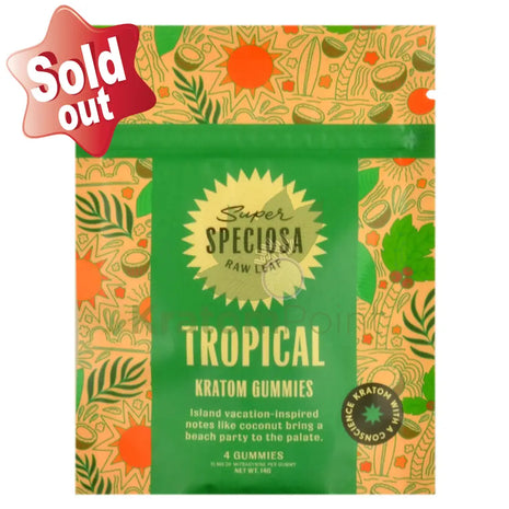 Super Speciosa Tropical Kratom Gummies 4 Count