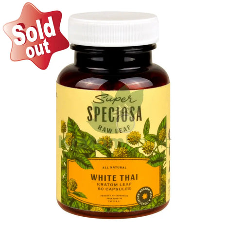 Super Speciosa White Thai Kratom Capsules 60 Count