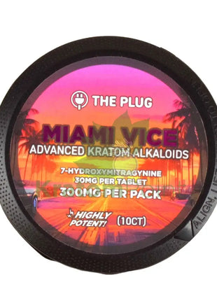 The Plug Miami Vice 7-Hydroxymitragynine 30mg tablets 10 count Hydroxy