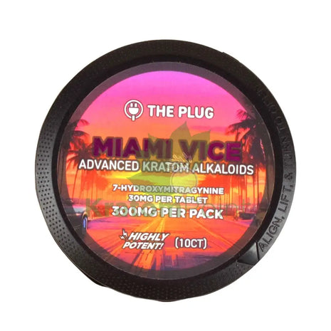 The Plug Miami Vice 7-Hydroxymitragynine 30mg tablets 10 count Hydroxy