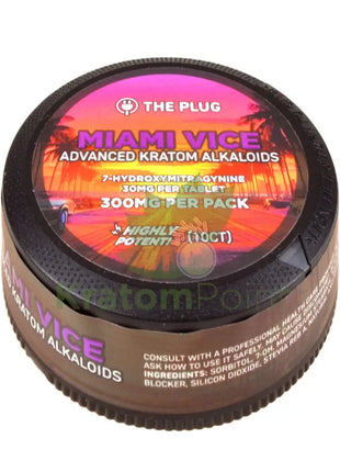 The Plug Miami Vice 7-Hydroxymitragynine 30mg tablets 10 count Hydroxy