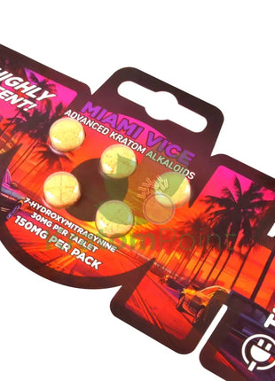 The Plug Miami Vice 7-Hydroxymitragynine 30mg tablets 5 count Hydroxy