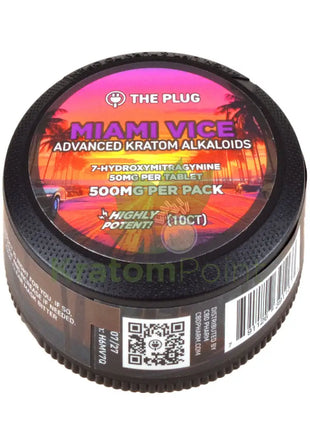 The Plug Miami Vice 7-Hydroxymitragynine 50mg tablets 10 count Hydroxy