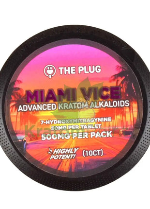 The Plug Miami Vice 7-Hydroxymitragynine 50mg tablets 10 count Hydroxy