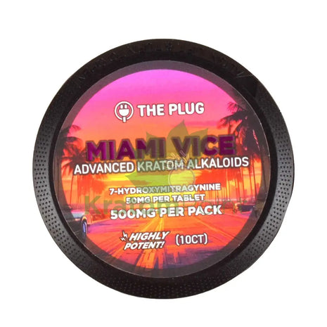 The Plug Miami Vice 7-Hydroxymitragynine 50mg tablets 10 count Hydroxy