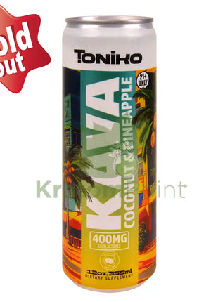 Toniko Coconut & Pineapple Kava 400mg Drink 12oz Kava