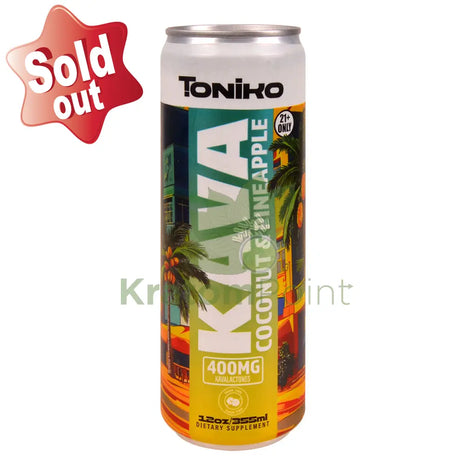 Toniko Coconut & Pineapple Kava 400mg Drink 12oz Kava
