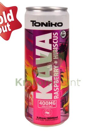 Toniko Raspberry + Hibiscus Kava 400mg Drink 12oz Kava