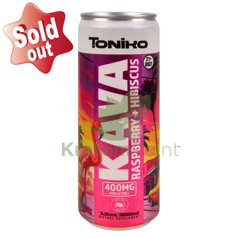 Toniko Raspberry + Hibiscus Kava 400mg Drink 12oz Kava