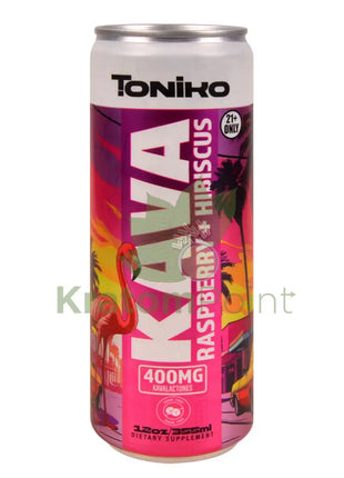Toniko Raspberry + Hibiscus Kava 400mg Drink 12oz Kava