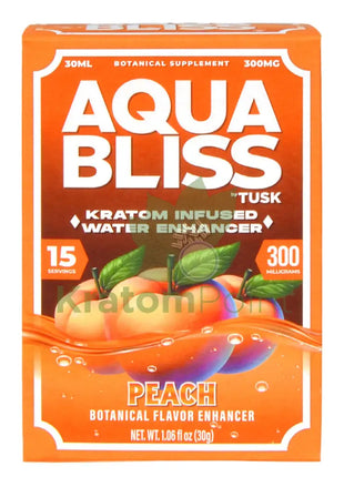 Tusk Aqua Bliss Peach Kratom Infused Water Enhancer 300mg
