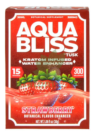 Tusk Aqua Bliss Strawberry Kratom Infused Water Enhancer 300mg