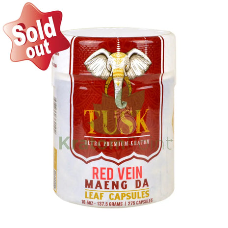 Tusk Kratom Capsules Red Maeng Da 275 Count