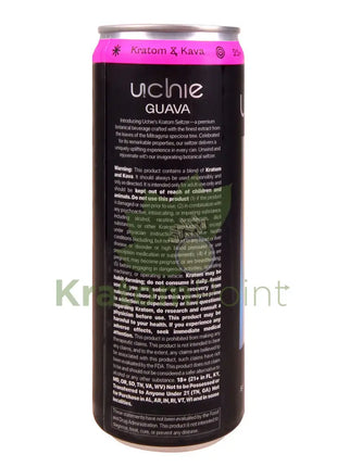 Uchie Guava Sparkling Kratom Kava Seltzer 12fl oz - Kava & Kratom