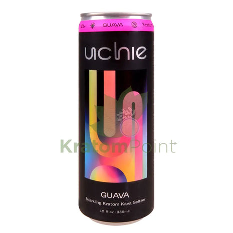 Uchie Guava Sparkling Kratom Kava Seltzer 12fl oz - Kava & Kratom