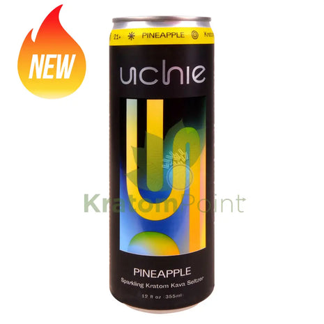 Uchie Pineapple Sparkling Kratom Kava Seltzer 12fl oz - Kava & Kratom