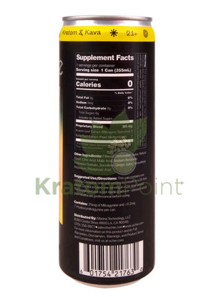 Uchie Pineapple Sparkling Kratom Kava Seltzer 12fl oz - Kava & Kratom