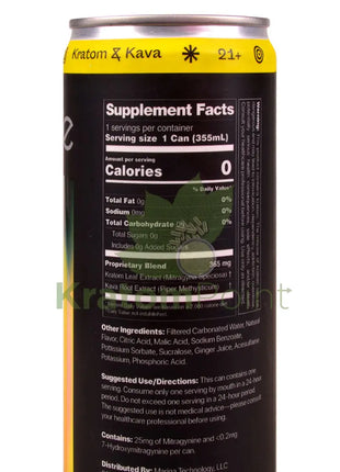 Uchie Pineapple Sparkling Kratom Kava Seltzer 12fl oz - Kava & Kratom